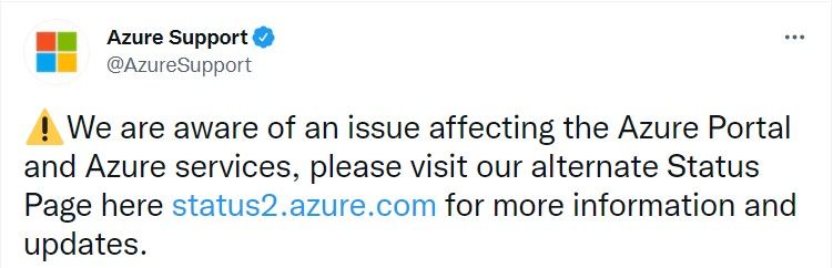Azure went down