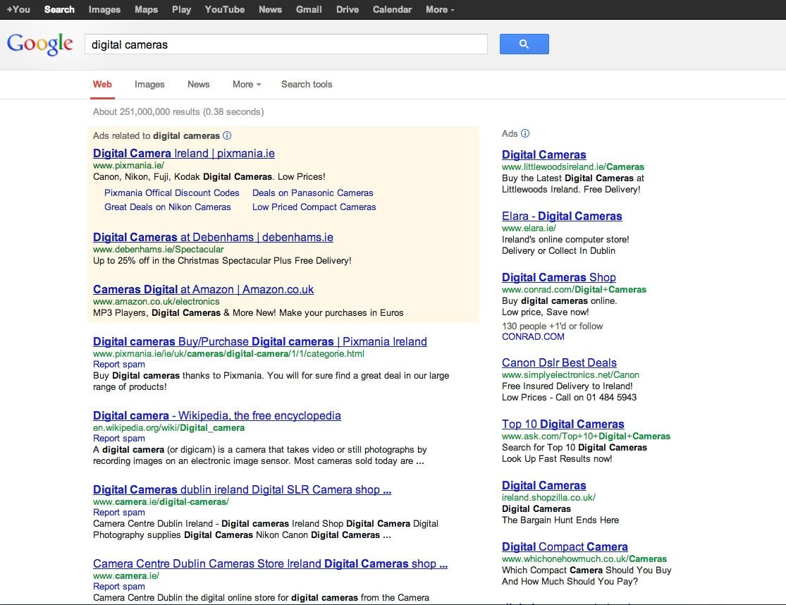 Example of contextual advertising