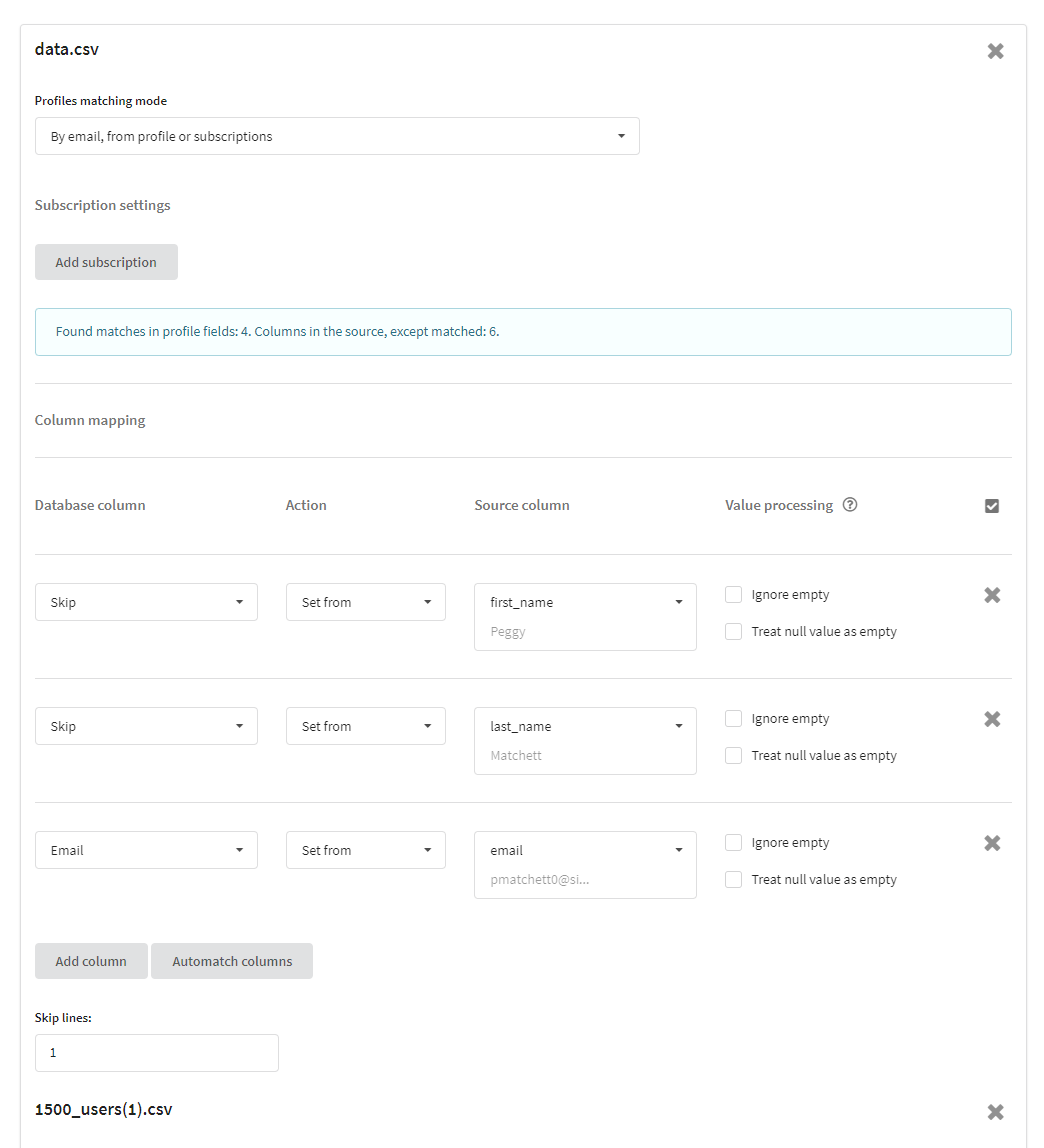 Uploading a file