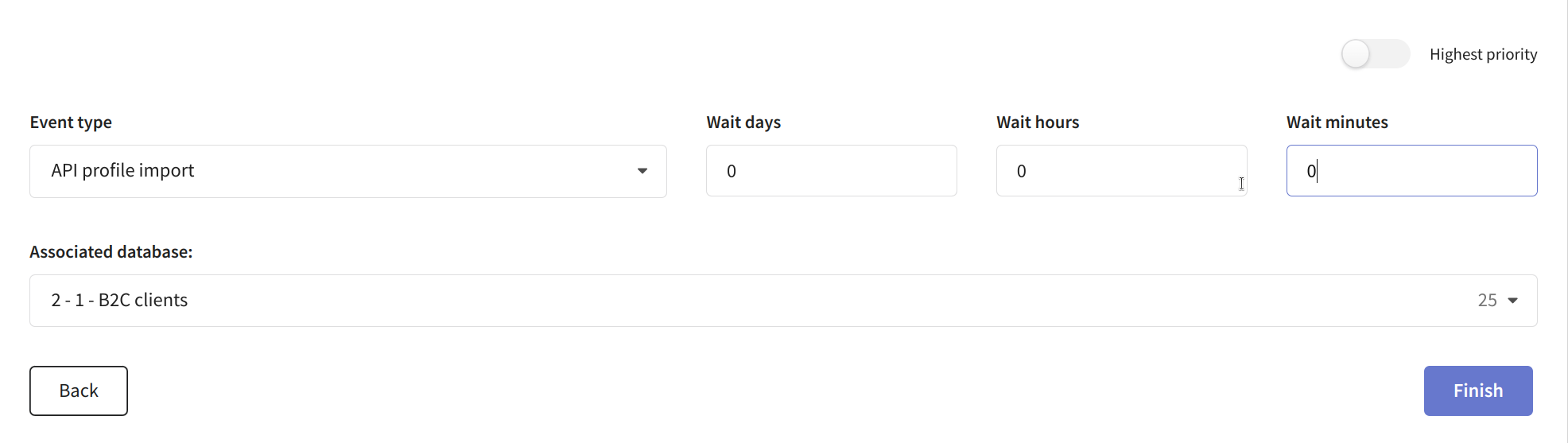 API profile import