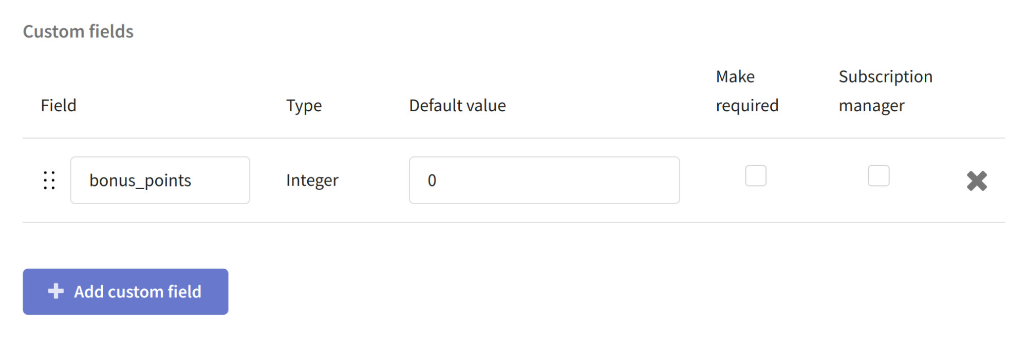 How to enter a custom field name in a client database