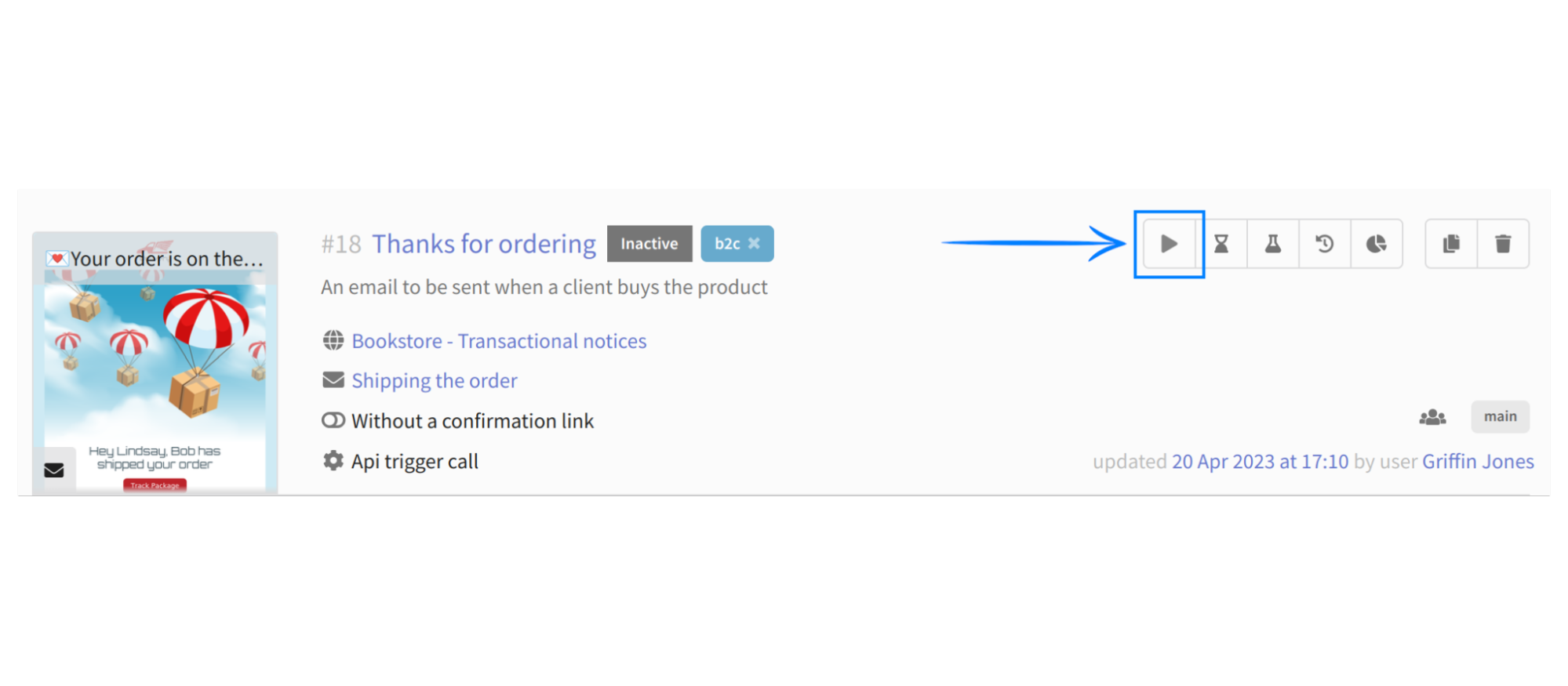 Switching from the list