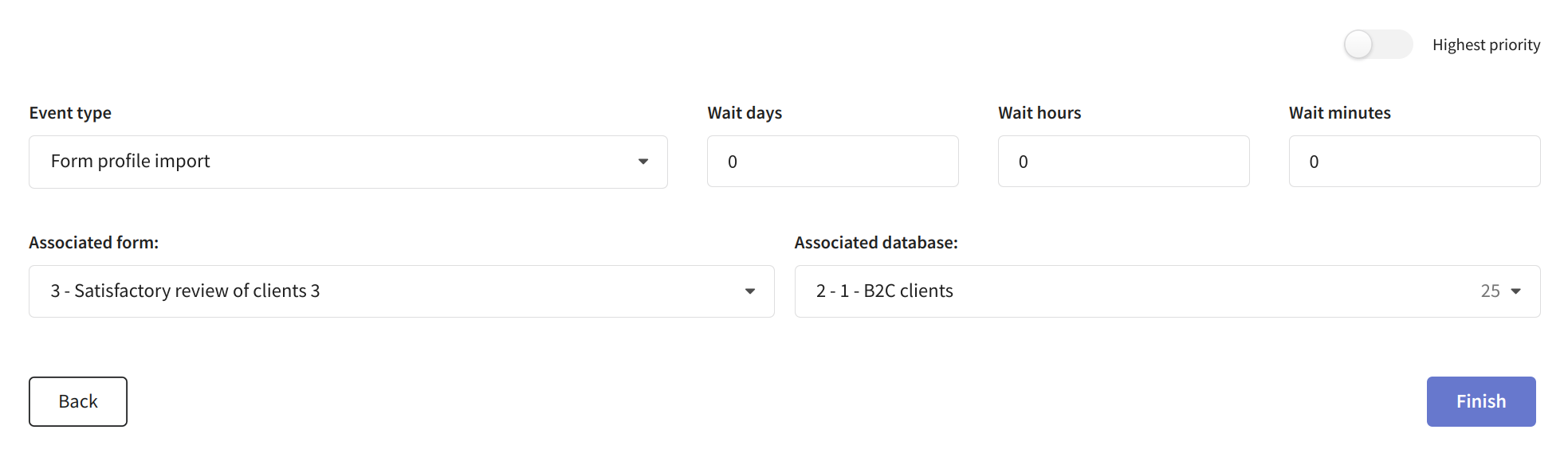 Form profile import