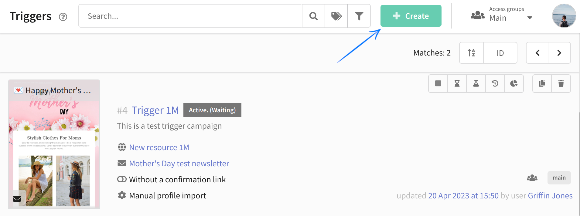 Create a trigger campaign