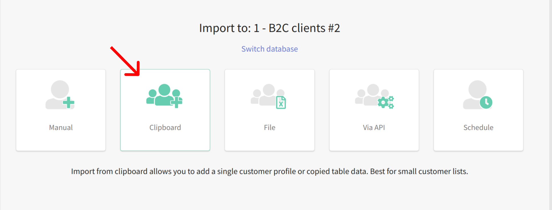 importing from the clipboard