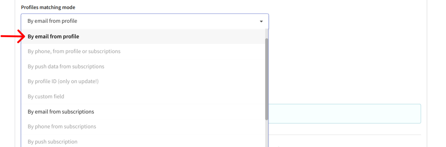 By email from profile