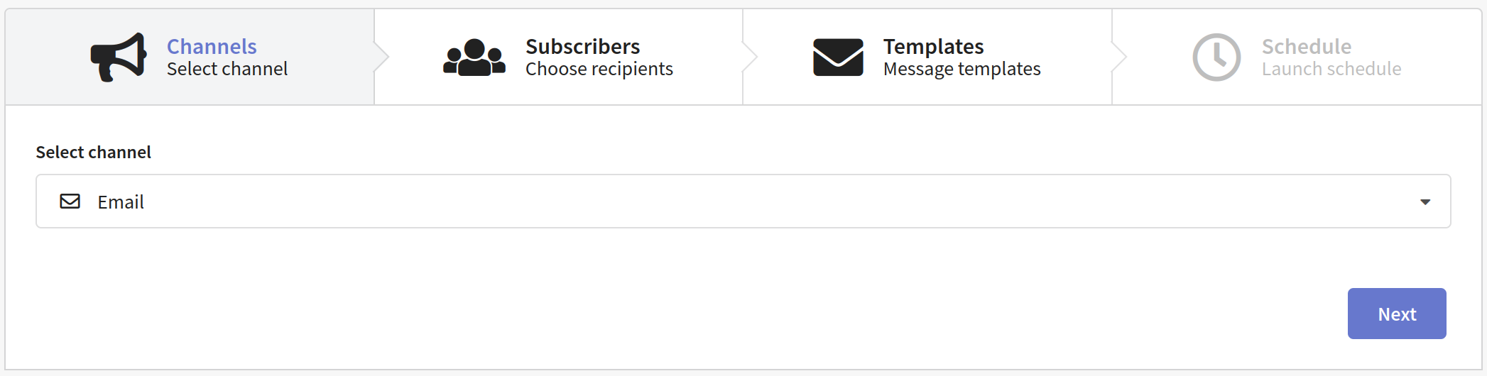 Sending channel